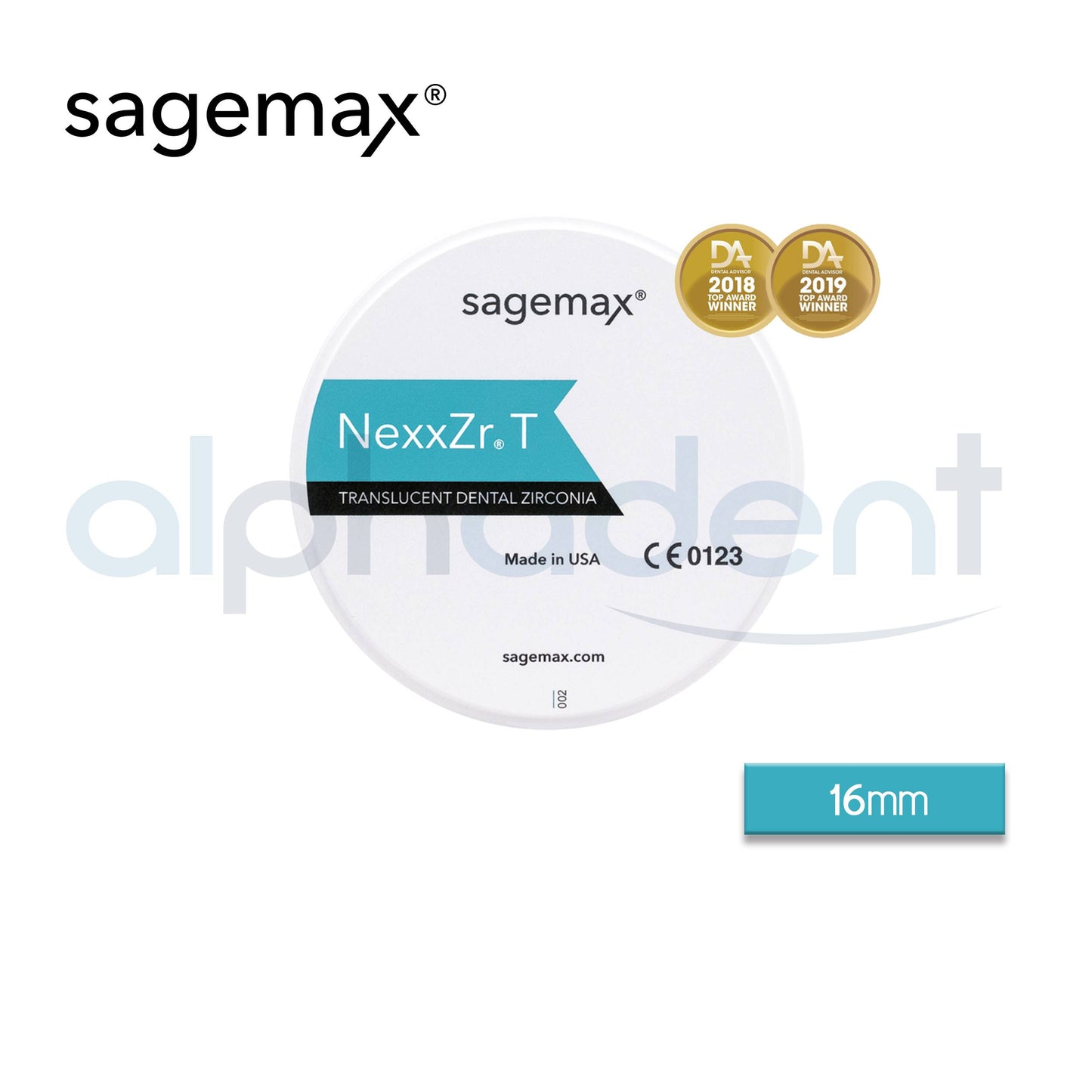 Sagemax Zirconia Disc Translucent (Nexxzr T)
