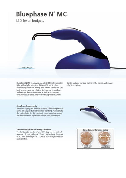 Bluephase N® MC LED Curing Light 100-240v