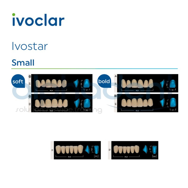 Ivostar® 1 X 6 Anterior Resin Teeth (510, 530)